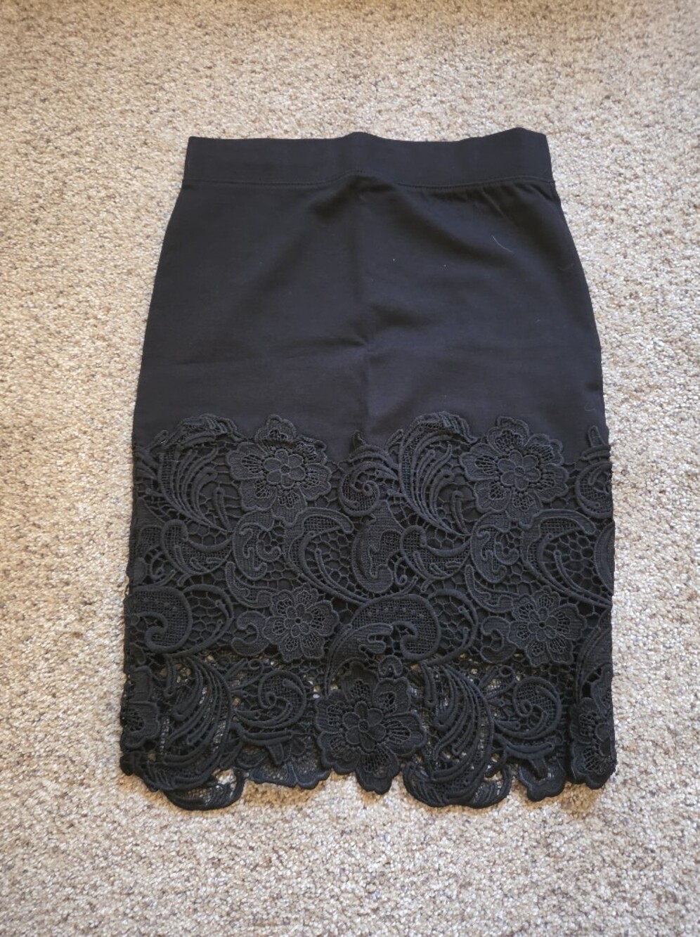 Black Lace Pencil Skirt